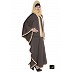 Kaftan Abaya - Brown and Beige   Kaftan Abaya - Brown and Beige